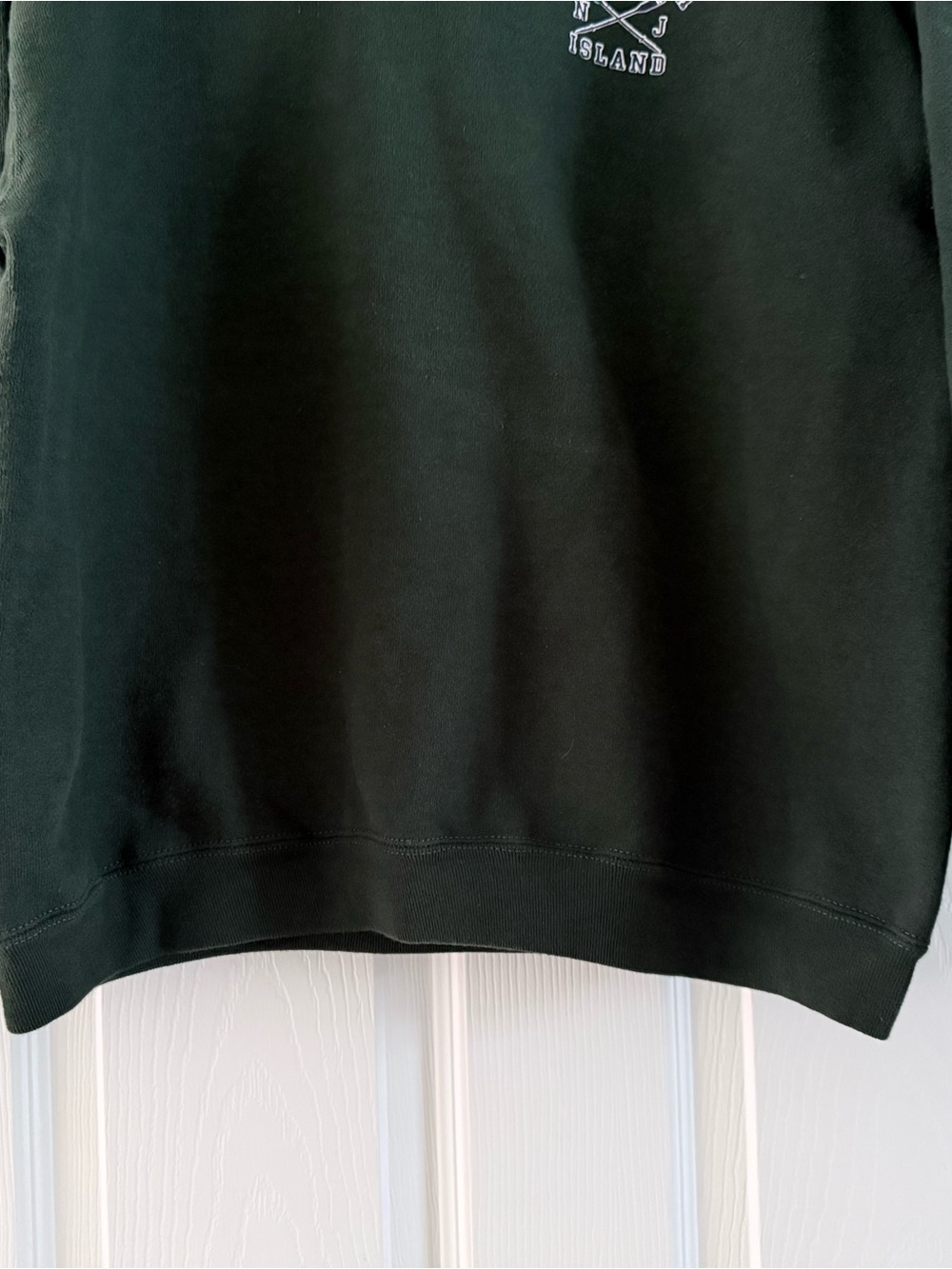 Vintage 90s Fruit of the Loom Super Cotton LBI Green Sweatshirt Set Large - Picture 3 of 9